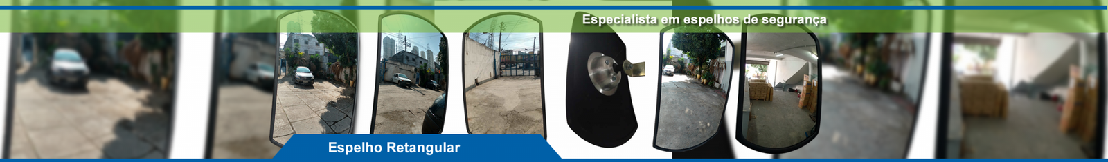 Espelho convexo de seguranca retangular