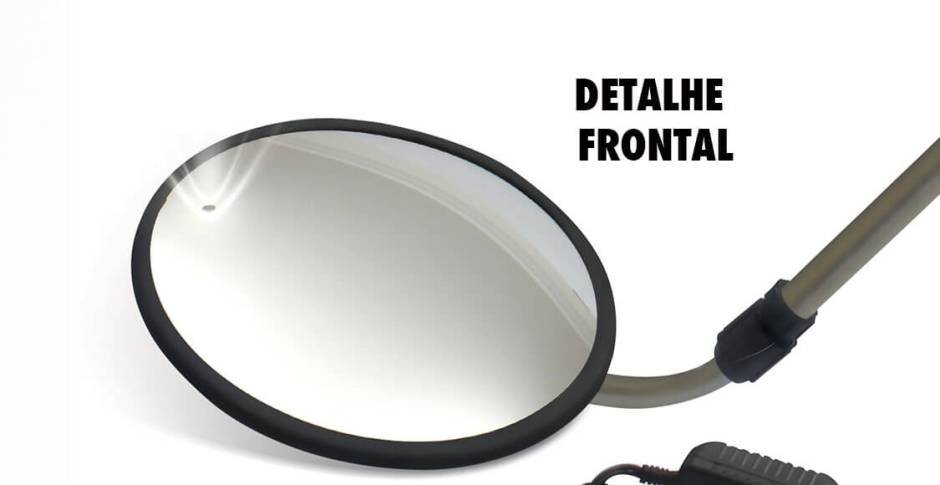 Espelho Convexo de Inspeção Veicular com Iluminação